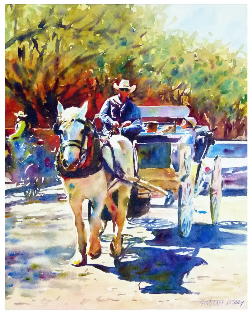 A carriage ride in Fort Worth,Texas
